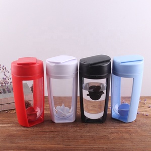 Bouteille de shaker à protéines personnalisée de 600 ml, mignonne, transparente, en plastique, avec impression de logo - Product Image 4