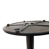 Base de table ronde en fonte avec support croisé et pieds réglables pour plateau de table de bistrot