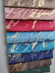 LIXIANG <span class=keywords><strong>Lot</strong></span> de tissu polyester collé en <span class=keywords><strong>velours</strong></span> métallisé doré - Product Image 3