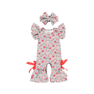 Conjuntos de Ropa para Bebés Niñas Sassy Girls 2022 con Diadema, Ropa de Moda con Mangas con Volantes para Niñas Pequeñas, Mono para Recién Nacidas - Product Image 5
