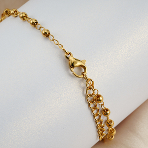 Nuovo <span class=keywords><strong>Bracciale</strong></span> <span class=keywords><strong>Rosario</strong></span> Religioso Cristiano con Ciondolo a Croce e Vergine Maria in Acciaio Inossidabile Placcato Oro - Product Image 6