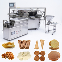 Machine à gaufres et à rouleaux d'œufs électrique pour la production de gaufrettes et la fabrication de cornets de crème glacée