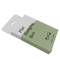 Boîte en carton suspendue personnalisée avec logo pour la vente au détail, écologique, pour étuis de téléphone/appareil photo, cadeaux, recyclable, avec pelliculage mat et revêtement UV