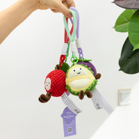 SongshanToys Mini Pendentif Dessin Animé Réaliste Pomme Banane Poupée Décoration Sac à Dos Jouet en Peluche Fruité Personnalisé Porte-clés Cadeau