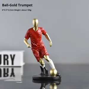 <span class=keywords><strong>Estatua</strong></span> de resina de jugador de fútbol ecológico pequeño, adorno de bola abstracta, escultura conmemorativa, decoración artesanal transfronteriza - Product Image 6