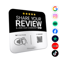 Cartes de Contrôle d'Accès NFC Intelligentes en PVC, Carte de Visite Numérique et d'Avis Google Programmable, Carte NFC Personnalisée