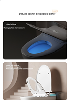 WC intelligent au design moderne, multi-tension, en céramique, à poser au sol, avec siège chauffant automatique, double chasse d'eau, siphon en P et siphon en S