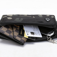Nouveau sac banane à fermeture éclair en polyester pour hommes et femmes avec téléphone portable en cours d'exécution Vente en gros grande capacité Camouflage tactique