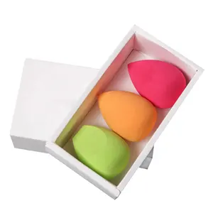 Пользовательские печати складная коробка с рукавом для силикона макияж губки и Губка Макияж puff упаковка