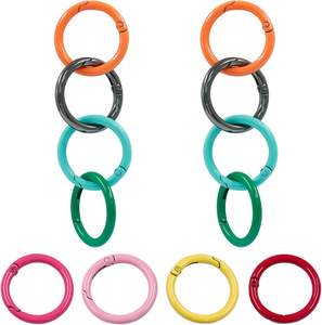 卸売り25mm Oリング春キーホルダーバッグアクセサリーカラフルな金属キーチェーンバルクリングおもちゃ用ダイイペンダントキーリングフックOリング - Product Image 6
