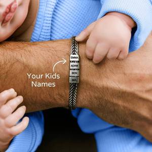 Pulsera de Joyería Familiar de Acero Inoxidable Personalizada al por Mayor, Nombre Grabado Personalizado <span class=keywords><strong>para</strong></span> Papá, <span class=keywords><strong>Regalo</strong></span> <span class=keywords><strong>para</strong></span> Niños, Día del Padre - Product Image 1