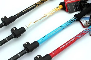 Alpenstocks 7075 havacılık alüminyum teleskop yürüyüş bastonu kendini savunma yürüyüş yürüyüş çubukları yürüyüş sopaları - Product Image 2