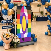 Toile de fond personnalisée à motif arc-en-ciel LGBTQIA, idéale pour les cérémonies thématiques, les rassemblements et la décoration de studio pour les festivals