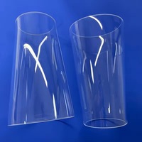 Tube en verre de quartz conique sur mesure, résistant aux hautes températures, offrant des services de pliage, soudage et découpe, haute pureté, fabriqué par un professionnel.