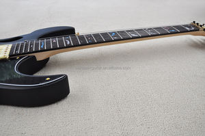 กีตาร์ไฟฟ้า Flyoung สีดำด้าน พร้อม <span class=keywords><strong>Floyd</strong></span> <span class=keywords><strong>Rose</strong></span> Bridge ฮาร์ดแวร์สีทอง ฟิงเกอร์บอร์ดไม้โรสวูด ผลิตตามสั่ง - Product Image 3