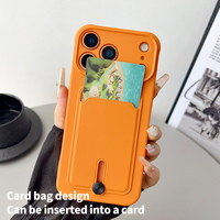 Étui portefeuille souple en TPU antichoc avec fente pour cartes pour iPhone 11 12 13 14 15 16 Pro Max 17 Air