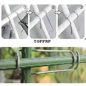 Small Arch Shed Vegetable Shed Accessories Cross Buckle Fiberglass <b>Rod</b> Clip - Product Image 6