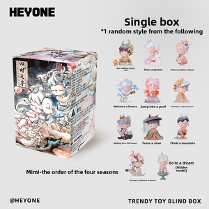 HEYONE Black Play <span class=keywords><strong>MIMI</strong></span> Figura de Acción Coleccionable de PVC Estilo Chino Ecológico de las Cuatro Estaciones en Caja Sorpresa, Adornos de Juguete - Product Image 1