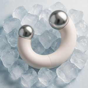 Strumenti per la cura della pelle del viso infrangibile in acciaio inossidabile 2-in-1 Gua Sha Cryo bastoncini gonfi di sollevamento - Product Image 1