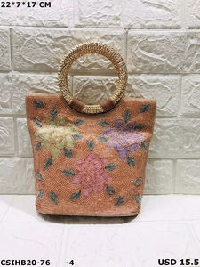 Designer Fashion Shining <b>Crystal</b> Stone Beaded <b>Bag</b> Handmade Satchels for Evening Bridal and Party Occasions Shows Elegance - Product Image 4