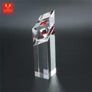 Hitop K9 Award Trophy Design K9 Crystal Manufacturer Crystal New Customized For Business Gift Souvenir Diamond Folk Art Africa
