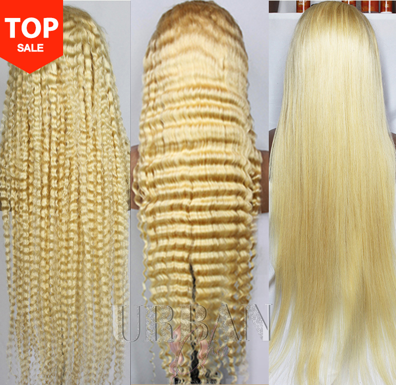 Wholesale Long 40inch 613 deep wave full lace wig 613 deep wave virgin human hair 13x6 deep water wave glueless full hd lace wig