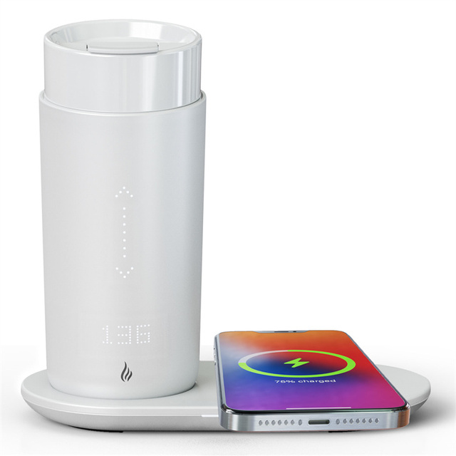Temperature Control Heating Coffee Smart Mug Self-heating Travel Mug App Control Thermos With Wireless Charger