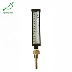9 дюймов Длина верхней части тела, прямой тип промышленный стеклянный термометр для измерения температуры тела у реторты использования