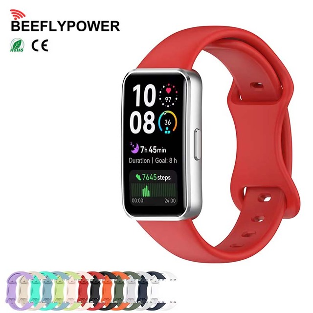 BEEFLYPOWER Sport Smart Watch Bands Rubber Wristband Bracelet Correa with NFC Silicone Strap Band for Huawei 8 9 10