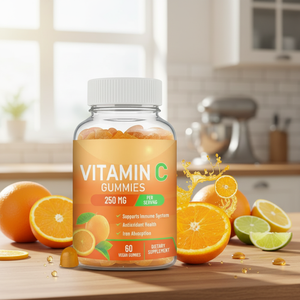 วิตามินซีเข้มข้น OEM ชนิดกัมมี่ ช่วยเสริมสร้างภูมิคุ้มกัน ต่อต้านอนุมูลอิสระ ช่วยดูดซึมธาตุเหล็ก บำรุงผิวขาวใส สำหรับผู้ชาย 2 ชิ้น - Product Image 2