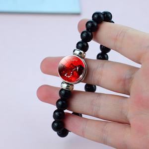 Unisex Sterrenbaan Armband - Zwarte Glasstenen Kraal Armband Astrologie Sieraden, Cadeau voor Verjaardag, Lente Zomer Collectie - Product Image 5