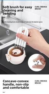 Cepillo de Limpieza Multiusos de Plástico para Tapas de Vasos y Botellas, Diseño Curvo con Cepillo de Aire - Product Image 5