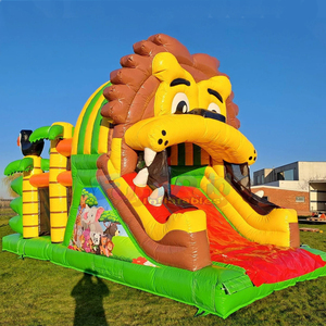 <span class=keywords><strong>Castillo</strong></span> Inflable Comercial para Fiestas al Aire Libre, Combo <span class=keywords><strong>de</strong></span> Brincolín Inflable con Diseño del Rey León para Niños - Product Image 5