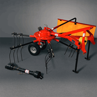 Meilleure vente Râteau rotatif Roue à doigts rotative Tondeuse à gazon Râteau à foin Mini tracteur Pto Râteau à foin rotatif Tedder
