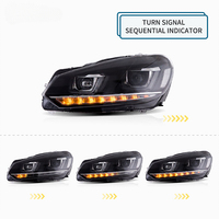 Feux de voiture pour VW Golf 6 Projecteur de phare Lentille Golf6 Mk6 Signal dynamique Lampe frontale à LED Phares Drl Accessoire automobile