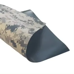 Tente Anti-UV su geçirmez çadır branda kumaşı Camo kamp Tarp kamuflaj kamyon tuzak kapak için PVC branda