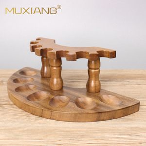 Muxiang Wooden <b>Pipe</b> <b>Stand</b> 7 Position Tobacco <b>Pipe</b> Holder Display Rack For Smoking <b>Pipes</b> - Product Image 2