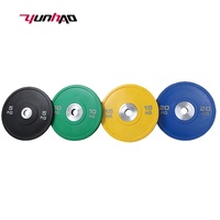 YC Hot Selling Custom Logo Color Rubber Bumper Plates Tahan Lama untuk Latihan Kekuatan Angkat Beban 5-20KG