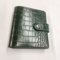 A7 classeur portefeuille 6 anneaux croc carte reliure de poche économie d'argent pu cuir porte-cartes argent cash budget classeur
