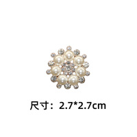 Nouveau bricolage cheveux accessoires perle flocon de neige arc fleur plaque strass boucle alliage bijoux matériaux pour mode pendentifs breloques