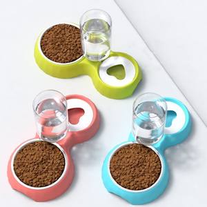 Forniture all'Ingrosso Eco-Friendly 2-in-1 Bottiglia d'Acqua Automatica per Animali Domestici con Ciotole in ABS per Cibo e Acqua, Stile Carino Aini - Product Image 1