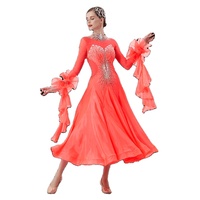 B-22182 personnalisé nouvelle robe de danse de salon standard international robes de danse de salon en soie perlée de haute qualité à vendre