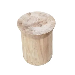 边桌木制码头现代圆形实木设计师豪华中心茶几小木天然意大利餐椅1件