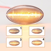 Ailead No Error Clear Lens Dynamic LED Turn Signal Light pour Peugeot 107 Hatchback 108 206 CC/Hatchback/SW 307 407 607 Partner