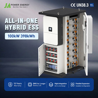 JApower 100kW 398kWh Armoire BESS industrielle tout-en-un refroidie par air pour extérieur haute tension avec onduleur hybride Deye compatible parallèle