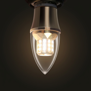 Bombilla LED tipo vela E27 con base de aluminio SMD 2835 AC 85-265V, control remoto, 6000K luz diurna, 1000LM, Par36, para uso en oficina - Product Image 1