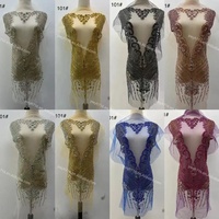 Nouvelle Collection 2026 – Applique de corsage en strass argentés et perles, broderie de cristaux pour robes de mariée et de soirée (ODM)