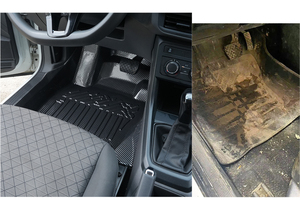 Tappetini Auto in Fibra di Carbonio 5D TPE per Ordini all'Ingrosso, Antiscivolo, Inodore, per Tutte le Stagioni, per LOGAN 2021-2025 - Product Image 3