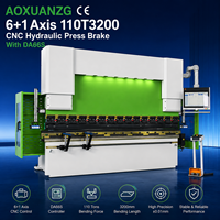 Máquina de plegado de chapa metálica CNC 110T3200 6+1 Axia DA66S con programación 2D y simulación 3D, y prensa plegadora estándar