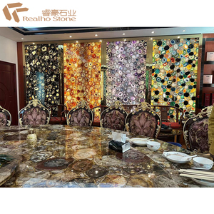 Sang trọng đá Onyx tấm màu xanh Agate tấm mờ Backlit đá quý bán đá quý - Product Image 2